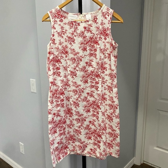 Sport By Liz Claiborne Floral Dress Mini Res White Cottagecore Farmhouse Sz 10 - Picture 1 of 6
